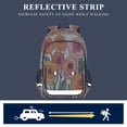 thumbnail image 5 of FORMRS Unisex School Backpack 17" Student Travel Bag with Laptop Compartment, Hand Drawn Floral, 5 of 7