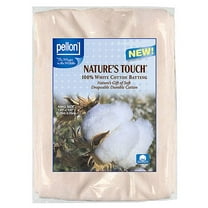 Pellon White Cotton Quilting Batting. King Size 120" x 120" Precut Package. 1 Pack