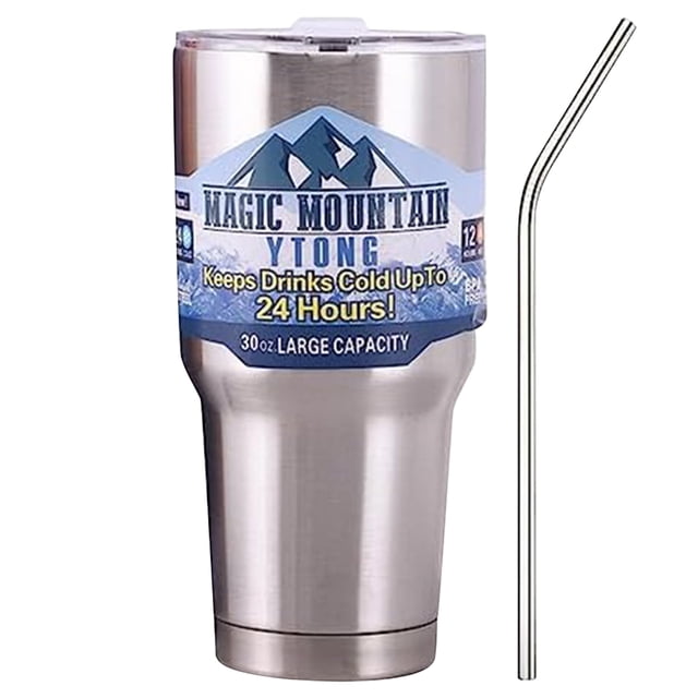 Copa Paja 30 Oz Acero Inoxidable Botella Aislada Aislamiento Con Una Larga Duración Ejercicio Deportivo