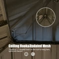 thumbnail image 5 of TOTAL Outdoor 10' x 14' Hardtop Gazebo, Galvanized Steel Double Roof Canopy W/Curtains and Netting, Drainage System, Sunshade for Deck, Lawns and Backyard, Brown., 5 of 6