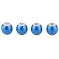 thumbnail image 1 of 4Pcs Aluminum Alloy Motorcycle Car Truck 8-Ball Tire Air Valve Stem Caps Wheel Dust Covers Blue, 1 of 5