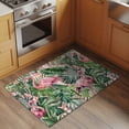 thumbnail image 2 of Pink Flamingo Front Door Rugs 2x3 ft Country Tropical Animal Green Monstera Leaf Plant Farm Small Rug for Entryway Non Slip Washable Bathroom Door Mat Absorbent Floor Mat for Indoor Entrance, 2 of 9