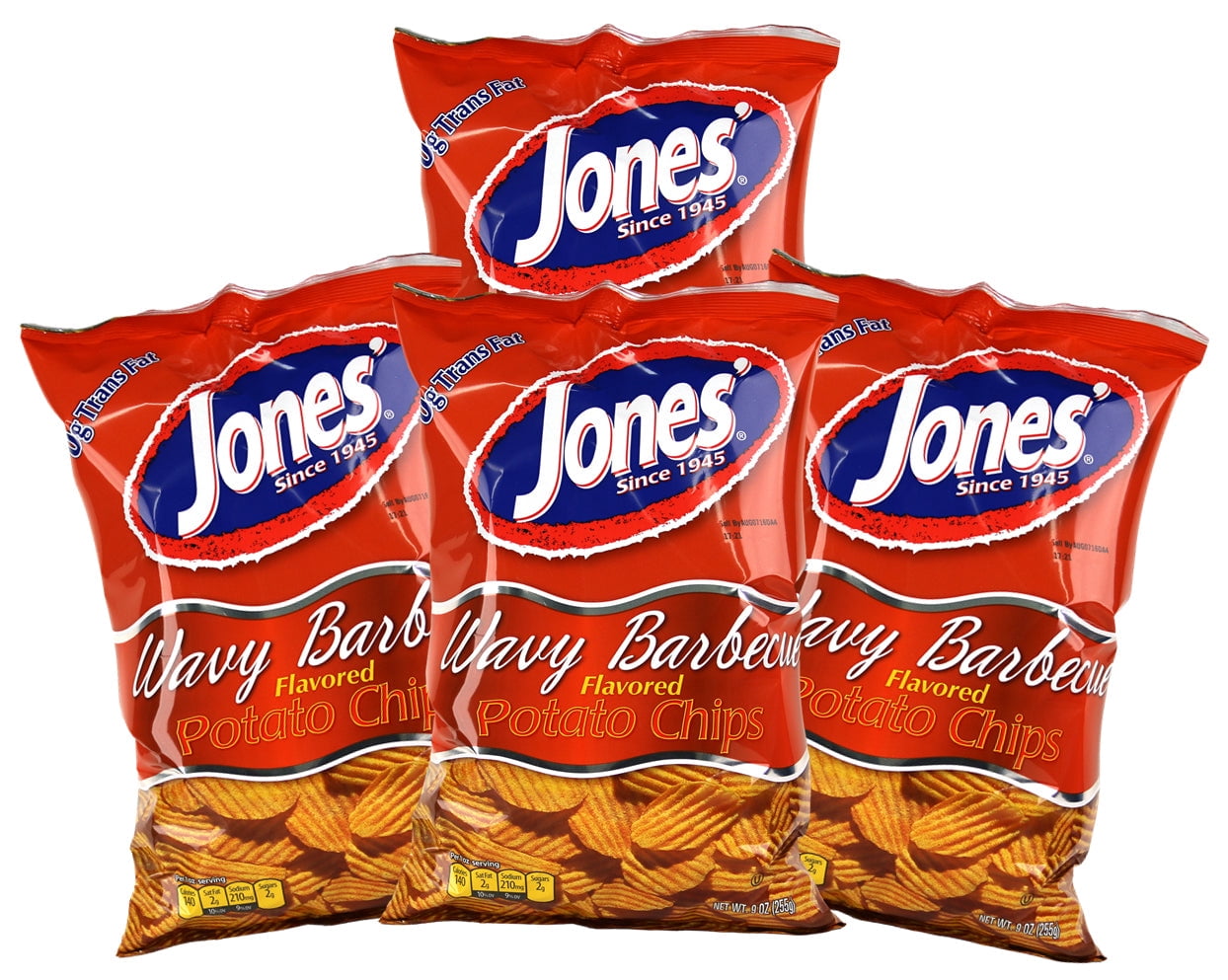 Jones' Potato Chips, 9 oz (Barbecue) Pack of 4