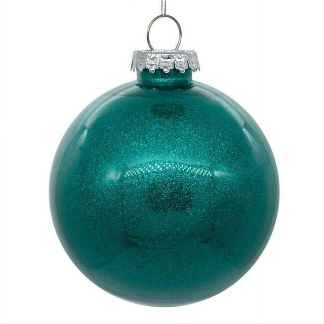 Vickerman N211542 Balle Transparente Pailletée Turquoise 6 Po - 4 par Sac