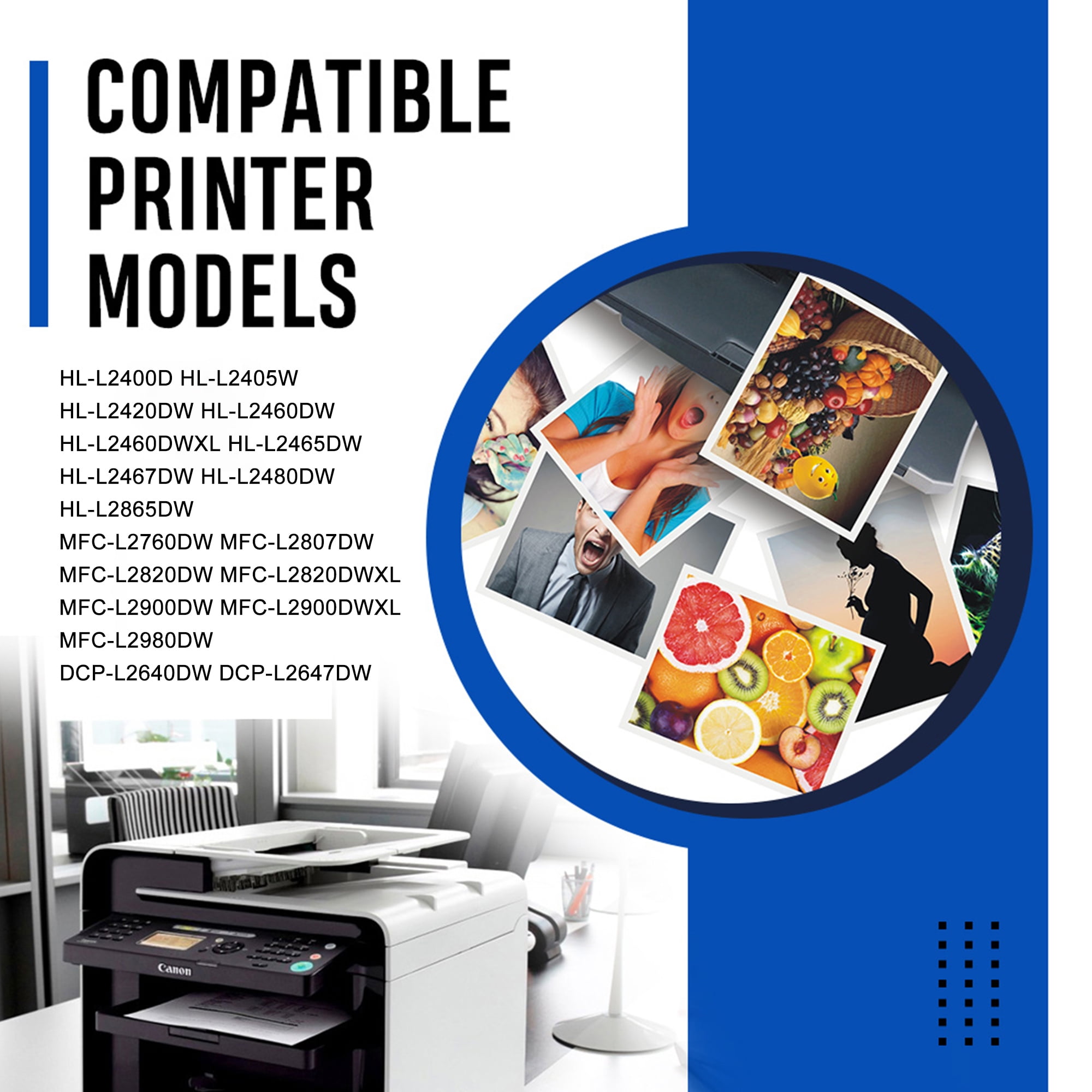 TN830XL TN830 High Yield Toner Cartridge Compatible for Brother TN830XL TN 830XL TN-830XL DCP-L2640DW HL-L2460DW HL-L2405W MFC-L2820DW L2900DW HL-L2400D L2405W L2480DW Printer Ink Black 4-Pack