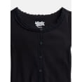 thumbnail image 2 of Wonder Nation Girls' Lace and Button Front Top with Short Sleeves, Sizes 4-18 & Plus, 2 of 3