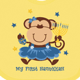 thumbnail image 4 of Inktastic Monkey Girl 1st Hanukkah Girls Baby Bib, 4 of 4