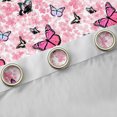 thumbnail image 4 of Homewish Multicolor Butterfly Black Out Curtains,Cartoon Flower Floral Curtains Pack of 2 (42x63 Each),Pink Purple Black Bedroom Curtains For Girls Teens,Super Cozy Room Decor, 4 of 6