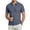 Dark Blue, variant on MELDVDIB Mens T-Shirt Half-Zip Turn Down Collar Short Sleeve Shirts Loose Summer Tops Fashion Casual Solid Color Stretch Comfy Tees with Pocket