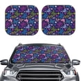 thumbnail image 2 of Vsdgher Colorful Butterflies Print Car Windshield Sun Shade, Reflective Sunshade Window Sunshade Sun Visor Protector Fit for Cars,Trucks,SUVs-Small, 2 of 6