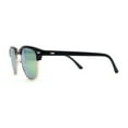 thumbnail image 3 of Mens Hipster Classic Half Horn Rim Iconic Sunglasses Black Gold Pink Mirror, 3 of 4