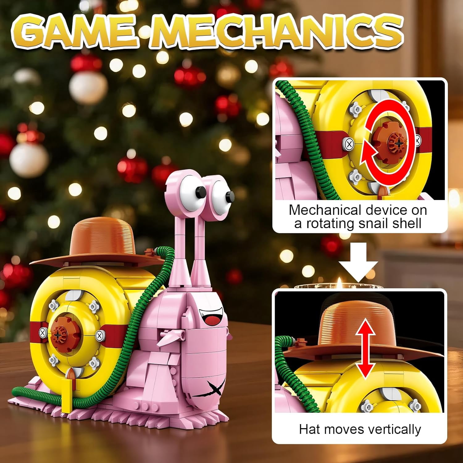 Transponder Snail Building Block Set 573 Pcs Anime Pirate Phone Bug Model Kit ,Straw Hat Hero Communicator Building Set Home Office Desk Aesthetic Decor Display