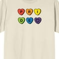 thumbnail image 2 of Pride Proud Hearts Men's Natural T-shirt-XL, 2 of 4