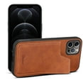 thumbnail image 6 of iPhone 12 6.1-inch Case,Dteck Shockproof Rubber Retro Leather Slim Card Holder Wallet Hybrid Back Phone Case Cover For Apple iPhone 12,Brown, 6 of 6