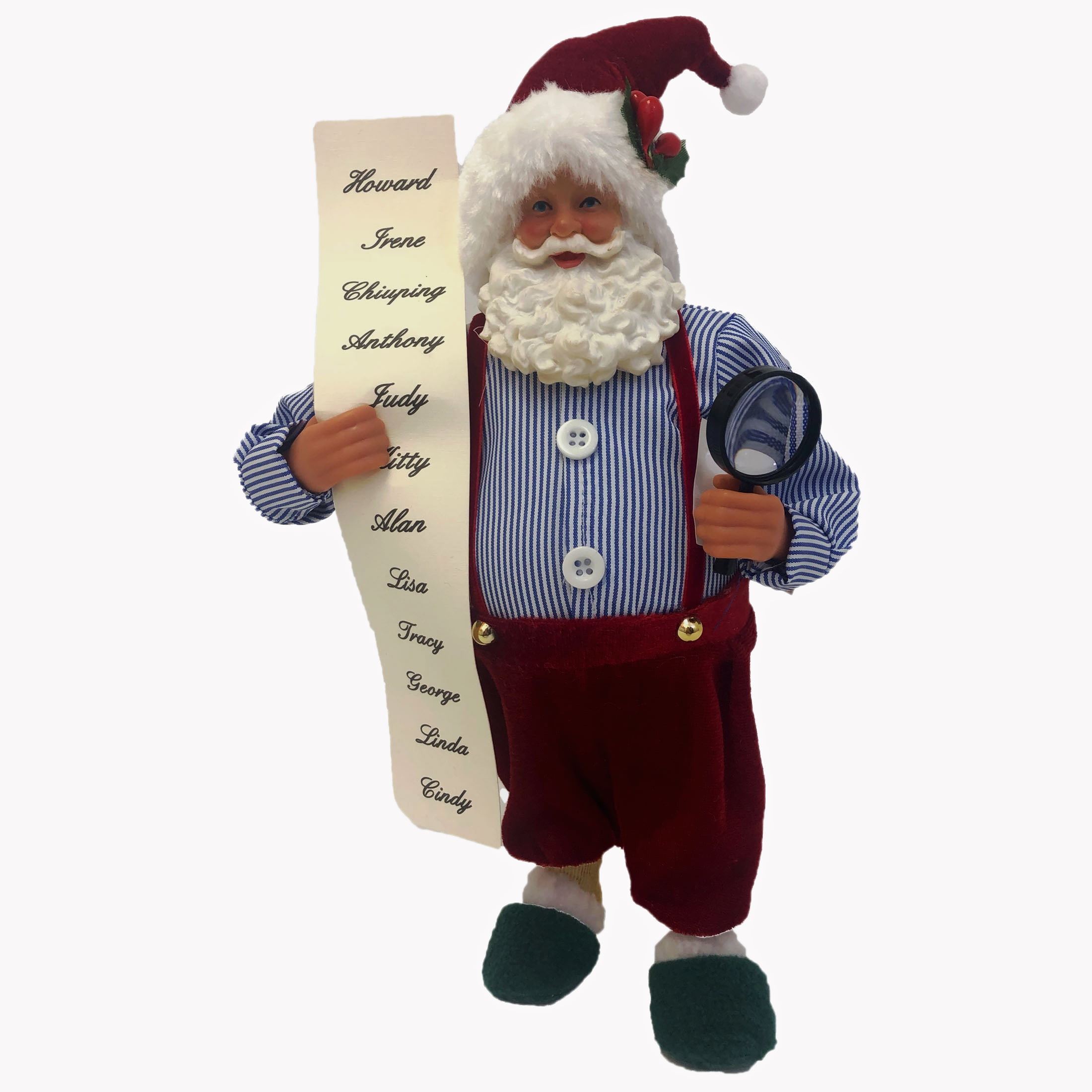 Holiday Time Santa with List Indoor Decor, 11"