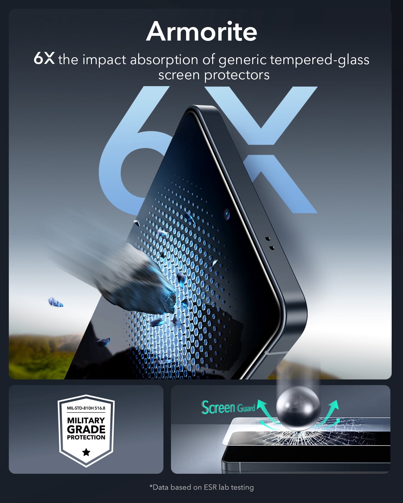 ESR 3-Pack Screen Protector Compatible with Samsung Galaxy S26 Ultra, Military-Grade 9H+ Armorite Tempered Glass with Anti-Reflective Coating & UltraFit Tray