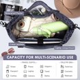 thumbnail image 4 of Bolsa de lona WOOMADA Weekender Overnight para mujer Black Leopard, 4 of 7