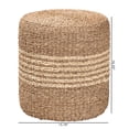 thumbnail image 7 of bali & pari Wickham Modern Bohemian Natural Brown Seagrass Ottoman Footstool, 7 of 7