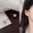 thumbnail image 3 of EOEMY Fashion 925 Silver White Pearl Stud Earrings Womens Jewellery Accessories Party-6mm, 3 of 9