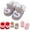 Grey, variant on Unisex Boys Girls Slippers Cozy Furry Plush Baby Booties Infant Non Slip House Walking Crib Shoes with I Love Dad Pink