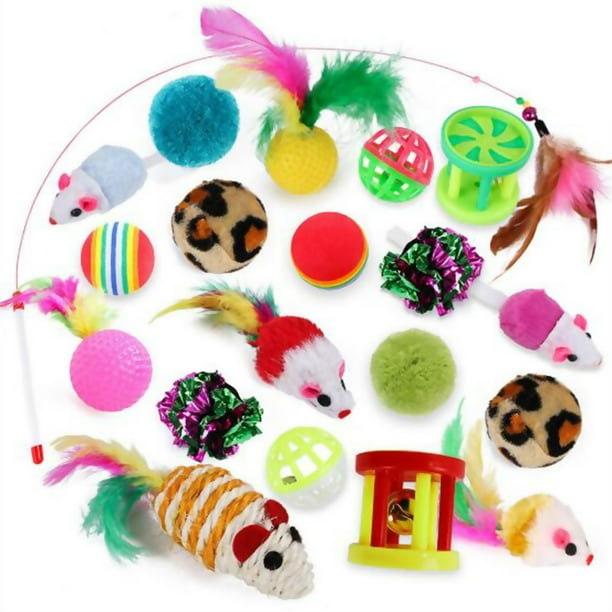 Variedad de juguetes para gatos Juego de juguetes para mascotas Gato de juguete interactivo para gatos