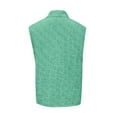 thumbnail image 4 of longantii Tank Tops for Men Oversized Distressed Washed Sleeveless Button Tees Comfy Polo Collared Pollover 2026 Loose Fit Gym Tees Green L, 4 of 4