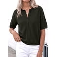 thumbnail image 3 of PRETTYGARDEN Women Spring Short Sleeve Cardigan Sweaters Button Down Knit Shirt Blouse Dressy Casual Tops Summer Outfits, 3 of 8
