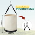 thumbnail image 3 of RULLINE Heavy Duty Canvas Tool Bucket with Plastic Base, 12" x 15", Portable Storage Box for Machinists/Woodworkers (2-Pack), 3 of 7