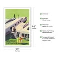 thumbnail image 2 of Berlin - German (Deutsche) Lufthansa Airlines - Vintage Airline Travel Poster by Siegward c.1937 - Fine Art Matte Paper Print (Unframed) 30x44in, 2 of 4