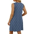 thumbnail image 5 of Odbmxy Sleeveless Mini Dresses for Women V-Neck Sun Dresses Women Plus Size Holiday Tank Pockets Polka Dots Loose Dresses,Blue M, 5 of 7