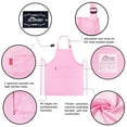 thumbnail image 3 of Alipobo Conjunto De Delantal Y Gorro De Chef Para Niños Delantal Con Pechera Ajustable Para Niños Con 2 Bolsillos. Delantal De Cocina Lindo Para Niños Y Niñas Para Cocinar, Hornear, Pintar, Ropa De En, 3 of 5