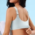 thumbnail image 3 of DuoJiaJ Women's Nude Adjustable Pull And Drop Large Size Underwear Women's Gathering Sports Bra Without Steel Rings Wireless Bras Blue, 3 of 5