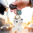 thumbnail image 4 of OULII 1Pcs Tiger Shape Keyring Cartoon Animal Design PP Cotton Zinc Alloy Bag Pendant For Daily Use And Gifting, 4 of 8