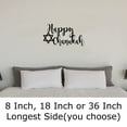 thumbnail image 2 of Happy Chanukah Star Of David Judaism Holiday Faith Wall Decals for Walls Peel and Stick wall art murals Black Small 8 Inch, 2 of 2