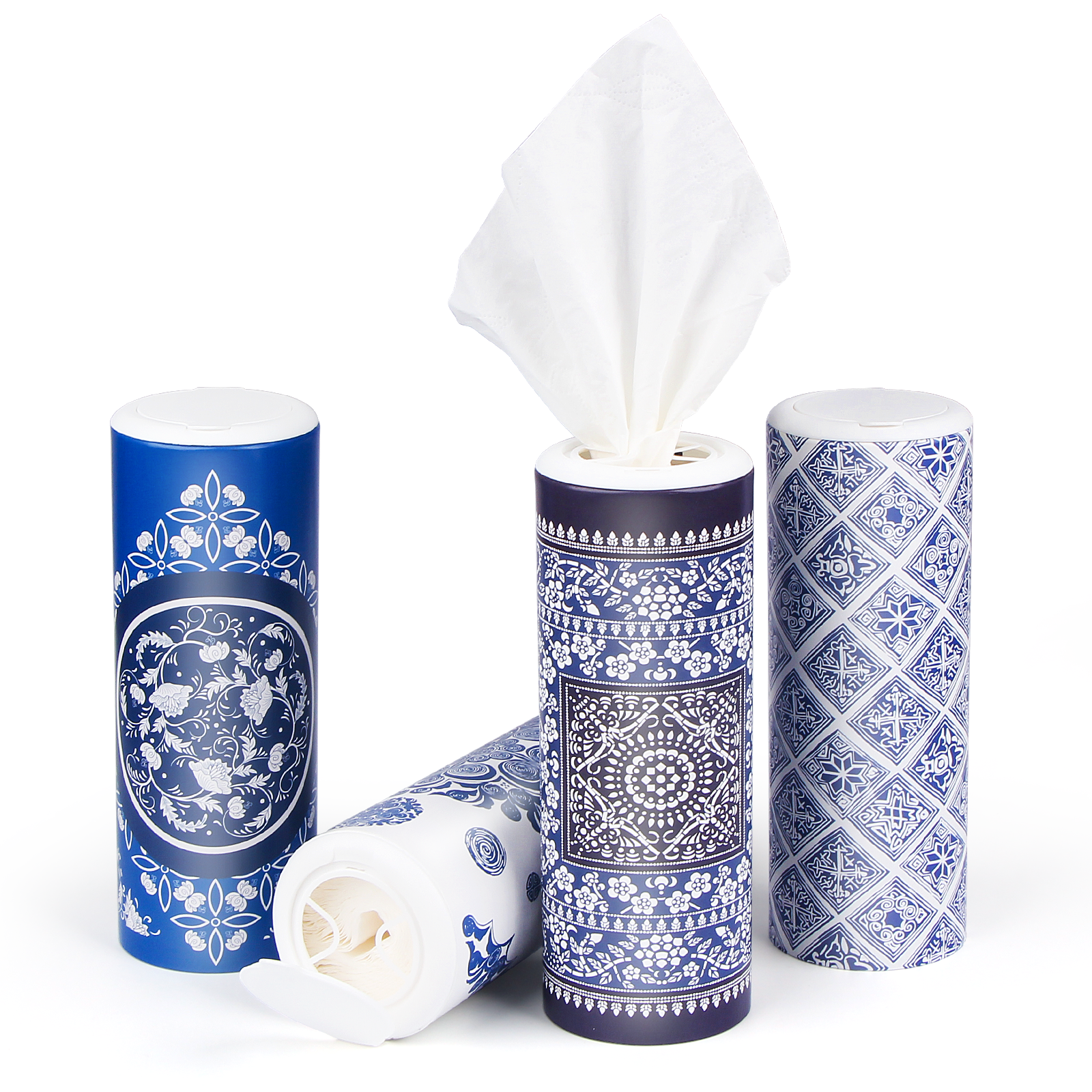 Clover Cylinder Facial Tissues for Car, 4 Tubes, 3-Ply photo 2
