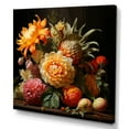 thumbnail image 2 of Designart "Renaissance Painting of Flowers and Fruits III" Food & Beverage Wall Art - Traditional Yellow Fruits Entryway Wall Art, 2 of 6