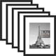 thumbnail image 2 of upsimples Juego de 5 marcos de fotos de 11 x 14, imágenes de exhibición de 8 x 10 con tapete o 11 x 14 sin tapete, marcos de fotos de galería de pared, negro, 2 of 3