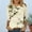 Khaki, variant on VgaVtl Womens T Shirt Summer 3/4 Sleeve Womens Tops Plus Size Casual Floral Slim Cute Everyday Pullover Shirts,Yellow S