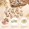thumbnail image 4 of Uxcell 10pcs 28L Pearl Gold Metal Sewing Buttons 18mm 11/16" Round Women Coat Buttons with Plastic Shank Replacement DIY Button for Sewing Clothing Sweater Decoration Craft, #8, 4 of 7