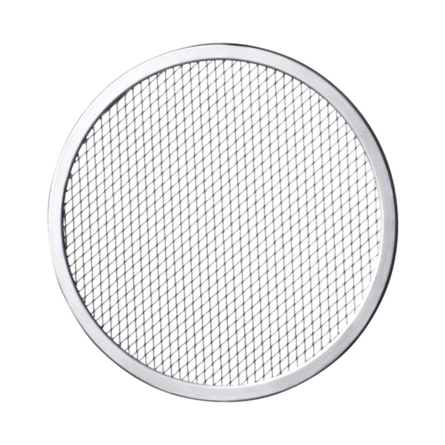 Bandeja de malla redonda para hornear pizza, utensilios de cocina de aleación de aluminio reutilizables para 10 pulgadas