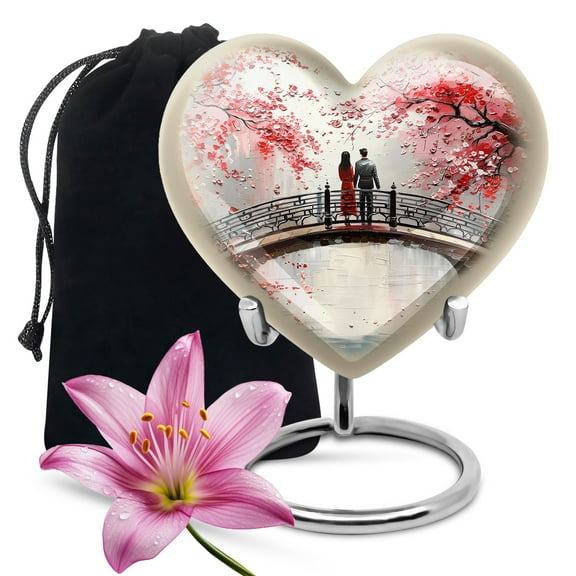 Cherry Blossoms Urn For Ashes For Women, Cremation Cremation Urn Human Ashes, Metal Urns For Human Ashes Adult Man, Burial Urns For Adult Human Ashes, Large Urns For Human Ashes Adult Male 8 Inch