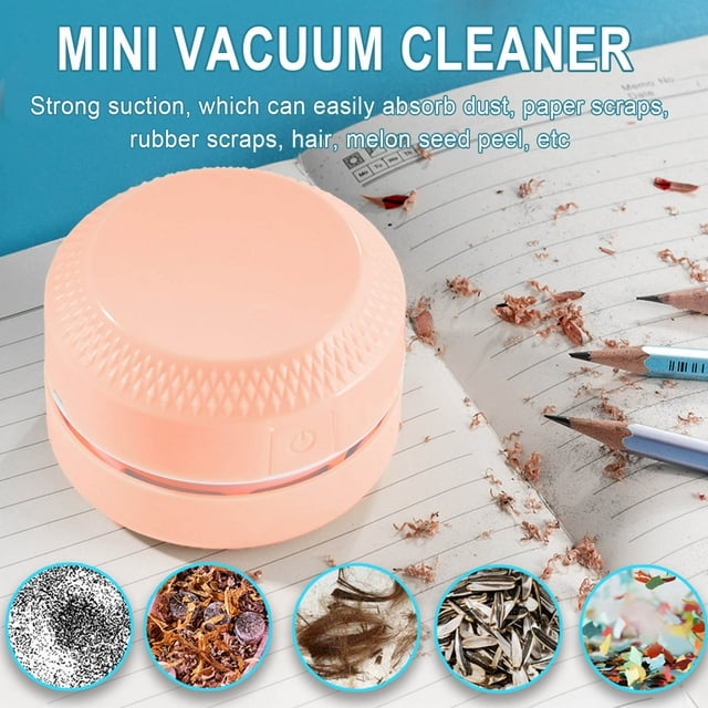EARKITY Desktop Vacuum Cleaner, Mini Hand Held Vacuum for Desk, Detachable Design & Portable Mini Table Dust Vaccum Cleaner - Clean Dust, Crumbs, Piano, Computer, Car