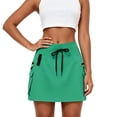 thumbnail image 5 of Sokhug Cargo Skirt for Women High Waist Drawstring A Line Mini Skirt with Multi Pockets Casual Athletic Skort, 5 of 7