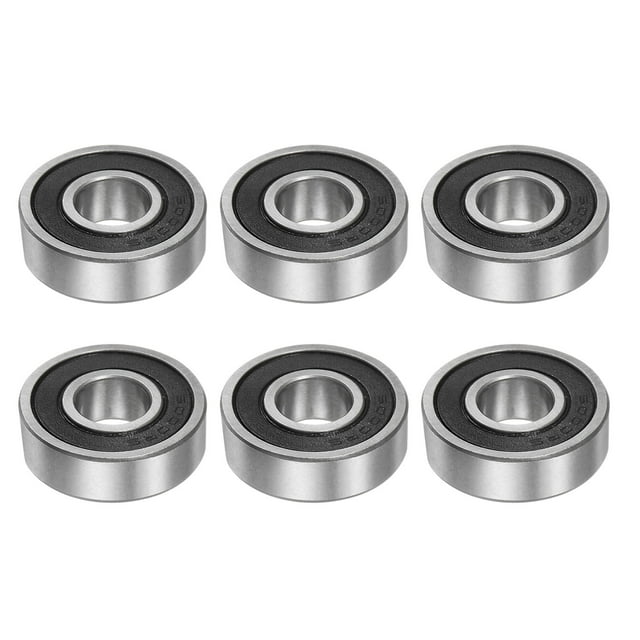 Unique Bargains Roulements à Billes 6000-2RS 10x26x8 mm en Acier à Haute Teneur en Carbone à Double Étanchéité, Lot de 6