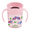 Pink with Handles, variant on Dr. Brown's Milestones Cheers 360 Training Sippy Cups with Handles for Babies and Toddlers - Pink Animals - 7oz - 6m+