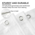 thumbnail image 5 of AmazerBath Small Shower Curtain Liner, 36x72 Stall Plastic Clear Shower Curtain Liner, PEVA Cute Narrow Shower Liner, Stand up Shower Curtain Liners with 2 Magnets and 6 Rustproof Grommet Holes, 5 of 7