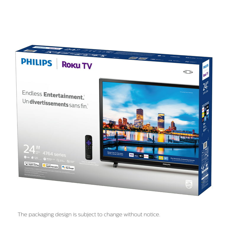 forsinke morgenmad Serrated Philips 24" Class HD (720p) Roku Smart LED HD TV (24PFL4764/F7) -  Walmart.com