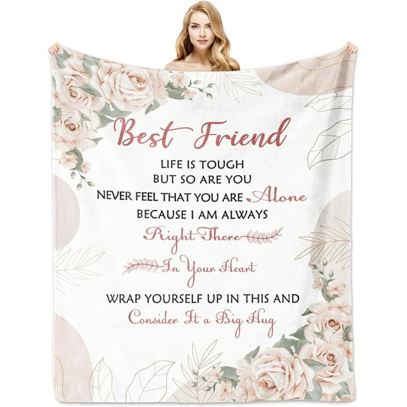 Best Friend Birthday Gifts for Women, Bestie Gifts Blanket 60"x50", Gifts for Best Friend, Friendship Gifts for Women, BFF Gifts Ideas for Mothers Day Christmas, to My Friend Throw Blanket