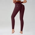 thumbnail image 5 of Womens Yoga Pants High Waist Cargo Butt Lifting Workout Running Women's Pants Watermelon Red L, 5 of 6