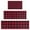 Red Black Plaid, variant on Beige Gray Checkerboard Checkered Pattern Kitchen Rugs Sets Of 3,Kitchen Runner Rugs Non Skid Washable,Decorative Kitchen Floor Mats for Kitchen,Sink,Laundry,17"x30"+ 17"x47" + 17"x59"